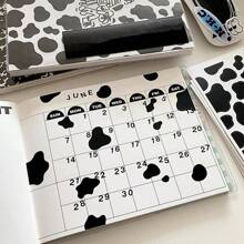 TYFYO 5 hojas/130 piezas Pegatinas de estampado de vaca, calcomanías autoadhesivas con patrón de vaca negra, pegatinas decorativas de manchas negras para decoración de fiesta temática de vaca o manualidades DIY