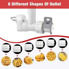 6 In 1 Pasta Attachment For Kitchenaid Stand Mixer, Pasta Maker Attachment With 6 Different Shapes Pasta Outlet Cleaning Brush, Dishwasher Safe, Homemade Fresh Pasta Easily