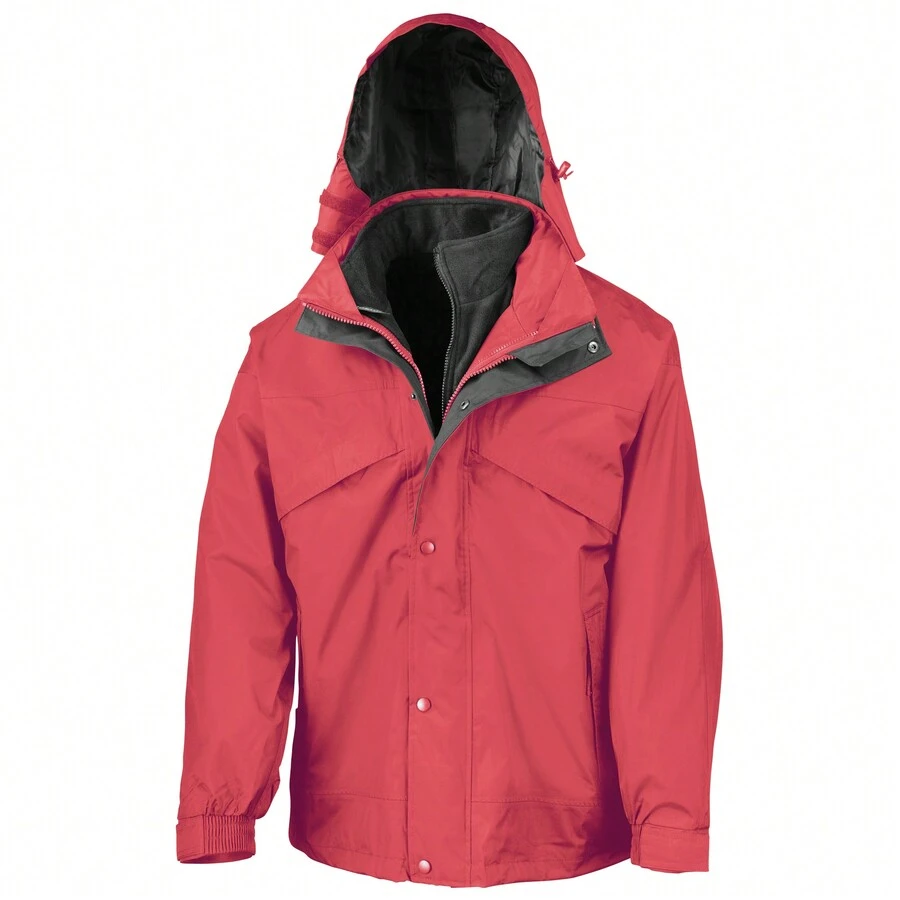 Result Mens 3 In 1 Zip And Clip StormDri Waterproof Windproof Jacket (N/A) - Red - View 1