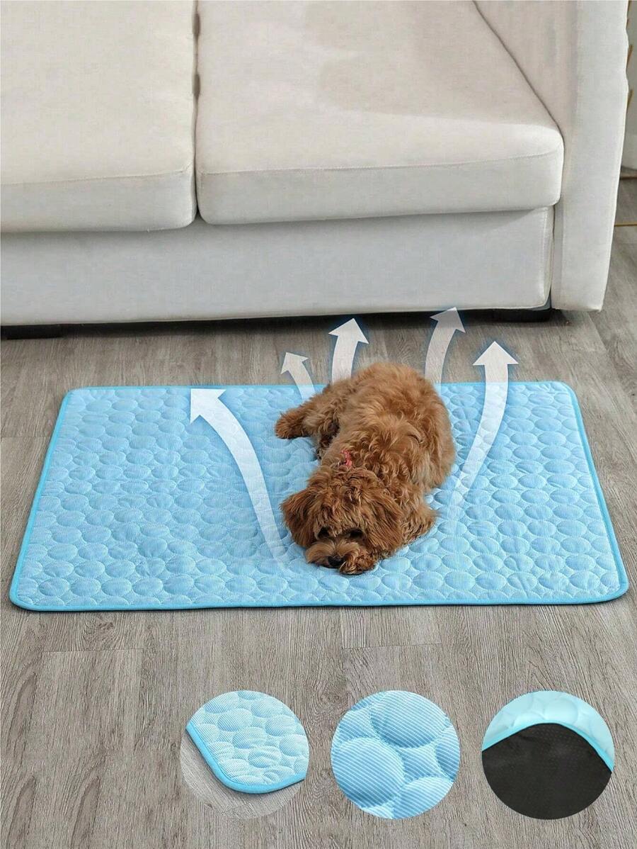 1pc Random Pet Summer Ice Silk Mat Cat And Dog Comfort Sleeping Mat, Pet Urinating Mat, Cooling