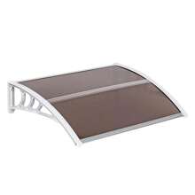 100 X 80 Household Application Door & Window Rain Cover Eaves Brown Board & White Holder - Brown - View 3