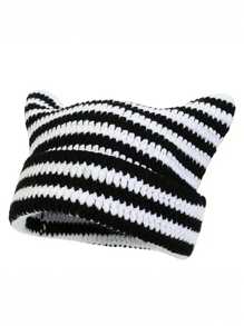 1入組Y2k小惡魔貓耳純手工編織棒球帽，中性戶外街頭休閒時尚嘻哈帽，涼爽百搭帽兜 - A - 查看 2