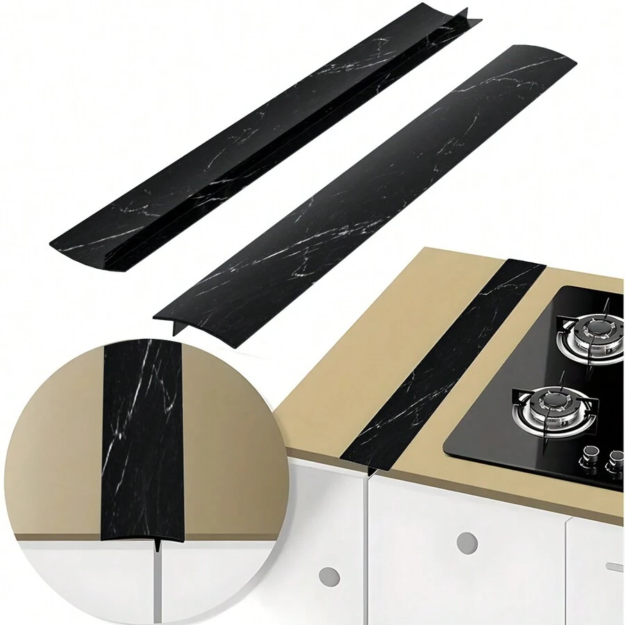 1pc Silicone Stove Gap Cover, Kitchen Counter Gap Filler, Heat Resistant Oven Gap Filler, Between Kitchen Appliances Washing Machine And Stovetop, Easy Clean Kitchen Items Kitchen Accessories Kitchen Tools - Multicolor - View 1