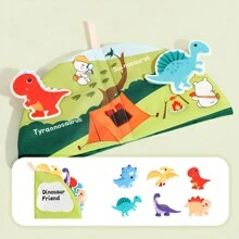 1pc Tear-Resistant Cloth Book For Kids, Infant Toy With Matching Pictures And Reusable Stickers, Educational And Cognitive Fabric Material For Washing And Biting