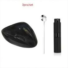 1 件/2 件/3 件/4 件，咖啡豆计量杯和 RDT 喷雾瓶和勺子 3 件套，咖啡吧配件，陶瓷计量容器黑色学校用品 - 黑色 - 查看 13