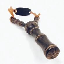 1入組竹彈弓竹製手工藝品戶外射擊，帶經典製作的戶外木製彈弓玩具，適用於彈弓遊戲狩獵 - 彩色 - 查看 9