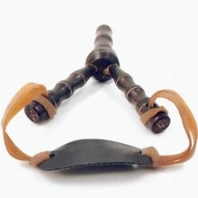 1入組竹彈弓竹製手工藝品戶外射擊，帶經典製作的戶外木製彈弓玩具，適用於彈弓遊戲狩獵 - 彩色 - 查看 6