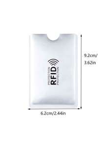 1件/5件/10件/20件/1套RFID银色卡套防消磁信用卡银行卡身份证卡套防扫描防磁防盗防盗刷卡套信用卡贴纸卡贴纸卡套信用卡套保护套防水卡 - 銀色 - 查看 6