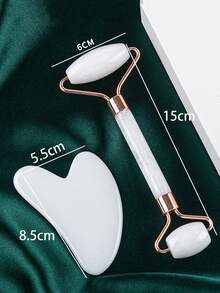 1入組白色刮痧套裝樹脂工具臉部護膚面部身體針灸緩解肌肉緊張減少浮腫節日禮物刮痧工具 - 白色 - 查看 4