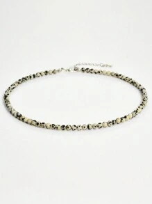 Collar de cadena de clavícula de estilo Y2K con piedra natural de aquamarina, joyería de collar de cuentas de topacio de 4 mm de colores, adecuado para uso diario y conjuntos