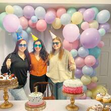 130 piezas Globos de látex de colores pastel arcoíris de primavera, globos redondos de helio macarrón multicolor adecuados para decoración de arcos para fiestas de cumpleaños, bodas, aniversarios, temas de unicornio, caramelos y mariposas