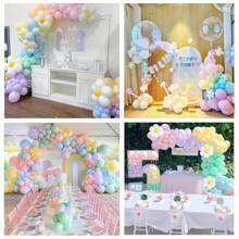 130 piezas Globos de látex de colores pastel arcoíris de primavera, globos redondos de helio macarrón multicolor adecuados para decoración de arcos para fiestas de cumpleaños, bodas, aniversarios, temas de unicornio, caramelos y mariposas