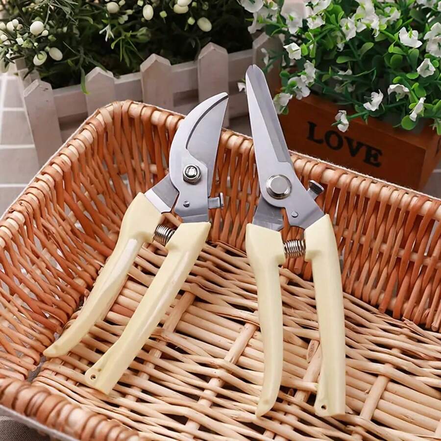 2Piece Garden Pruning Shears Set With Sharp Blades, Suitable For