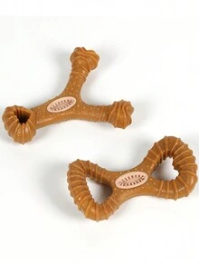 Durable Chew Toys For Dogs, Food Dispensing Bone Shaped Teeth Cleaning Interactive Pet Supplies - Multicolor - View 1