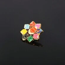 1 pieza de distintivo de metal de la evolución de Eevee Fox con dibujo animado y arcoíris para fanáticos del anime - Multicolor - Ver 5