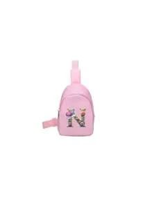 1PC Bé Trai Và Bé Gái Nylon Dây Kéo Đóng Kín Monogram Túi Đeo Trước Ngực Nhỏ Thời Trang, Tất Cả Trong Một Túi Thông Thường Thích Hợp Để Sử Dụng Hàng Ngày - Hồng - Xem 24