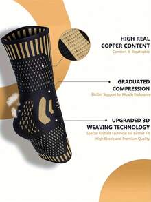 1 Pair Copper Compression Foot Sleeves For Boy And Girl - Multicolor - View 2