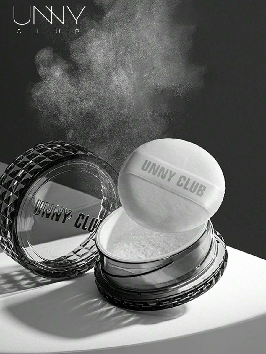 unny club 高清粉末，定妆粉，散粉，透明哑光，12 小时持久控油，轻盈，营造柔焦效果，遮盖细纹和瑕疵 - 黑晶盒 - 查看 1