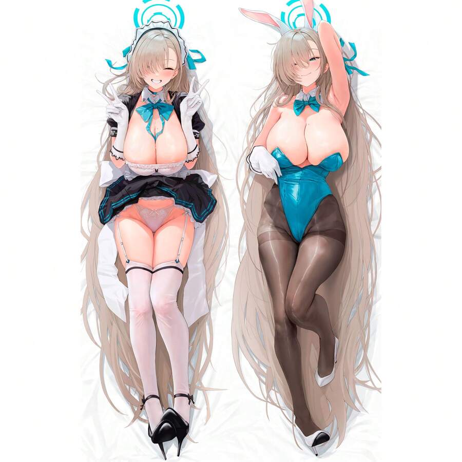 Funda de Almohada de Anime Bolsa de Ropa de Cama Dakimakura Almohada para Abrazar Tamaño Cuerpo Completo - ASUNA ICHONUSE - Ver 1