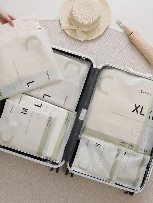 tianzong 10 أكياس تخزين للسفر، أكياس تعبئة للحقائب، أكياس مختومة لملابس الأطفال، أكياس للأمهات للتخزين، مناسبة للسفر المنزلي، إحساس عصري