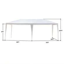 3 X 6m Four Sides Waterproof Tent With Spiral Tubes White