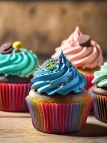 100 Chiếc Giấy Lót Bánh Cupcake Chống Mỡ Đồng Màu Làm Bánh Muffin Giấy Cốc Nướng Bánh - Nhiều màu - Xem 3