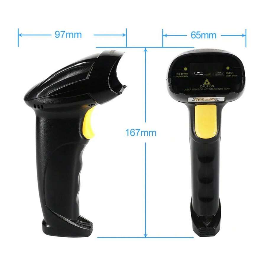 Leitor De Codigo De Barras Com Fio Tipo de conector do cabo USB 110V/220V - Preto - Visão 1