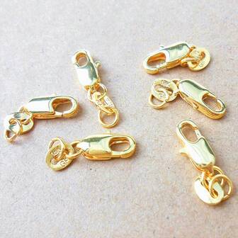 10pcs Wholesale Making Jewelry Connector Gold Silver Lobster Clasps Necklace