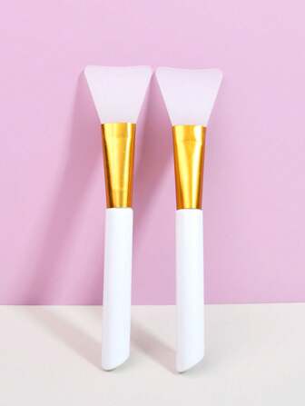 2 Pcs Soft Head Silicone Face Mask Applicator,  Facial Mask Silicone Brushes, Mixed Mud Mask Brush Makeup Beauty Brush Tools On Beauty Salon Beginner-Friendly