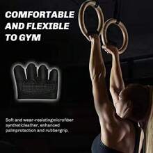 1 Coppia di guanti da fitness a mezza dita antiscivolo, guanti sportivi unisex per protezione, allenamento funzionale, sospensione, sollevamento pesi e altro ancora - protezione del palmo, migliore presa, accessori da palestra neri, sport, palestra, esercizi a casa, guanti da palestra per donne, guanti da boxe, guanti da palestra, guanti da palestra, guanti da palestra per uomo