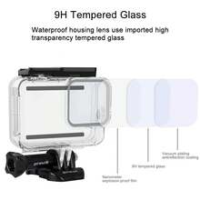 PULUZ 60米水下防水相机外壳，适用于GoPro HERO8 Black - 透明 - 查看 3
