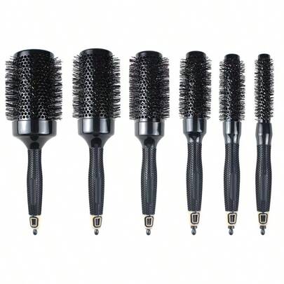 1pc Black Ceramic Coated Round Barrel Comb, Nylon Teeth Roller Comb, Heat Resistant Curly Hair Styling Tool For Salon And Home Use, Large Wave Aluminum Tube Comb, Hair Brush, Comb, Hair Tools, Hair Products And Accessories For Barber Salon Beauty Travel Essentials, Back To School, Travel Holiday Essentials, Hair Accessories For Women, Brushes, Hair Brush, Edge Brush Hair Brush, Detangling Brush, Hair Products, Hair Tools, Hair Stuff, Hair Care, Curly Hair Brush, Barber, Hairdressing Equipment, Travel Essentials, Hairstyle, Hairdressing,Hair Brush,Slick Back Brush,Styling Brush,Curly Hair Brush,Edge Brush,Hair Comb,Brush Hair,Hair Brush Set,Comb Hair,Comb For Curls,Detangling Brush,Hair Brush For Women,Hair,Travel,Hair Products,Hair Tools,Hair Stuff,Barber,Barber Accessories,Barbershop,Hairdressing Equipment
