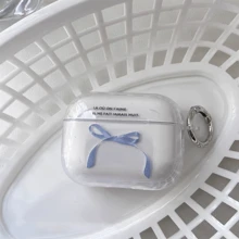 Apple Bowknot 保护壳适用于 Airpods 2 无线耳机，透明柔软防震外壳适用于 Airpods 3、AirPods Pro、AirPods Pro 2/AirPods 4 - 無色 - 查看 9