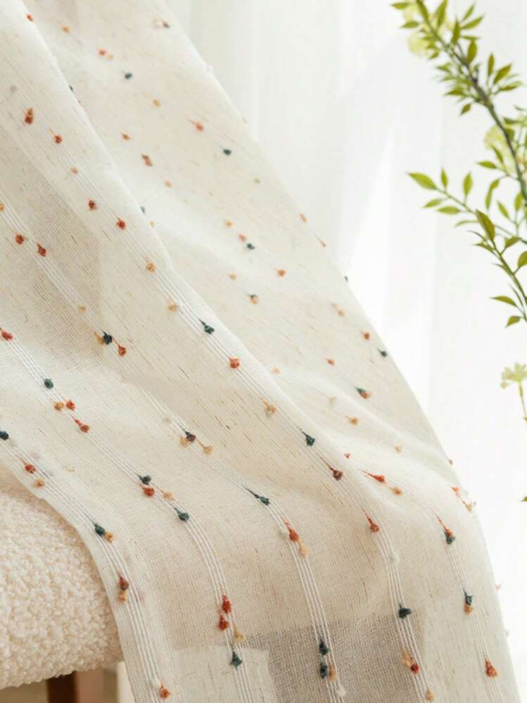 1pc Wabi-Sabi Rainbow Bean Stripe Door Curtain Room Divider - Multicolor - View 2