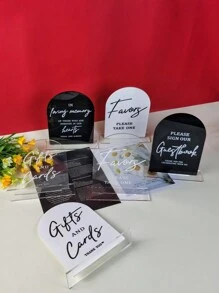 1pc Arch Acrylic Signs With Stand For Reception,Wedding And Party Event,Christmas