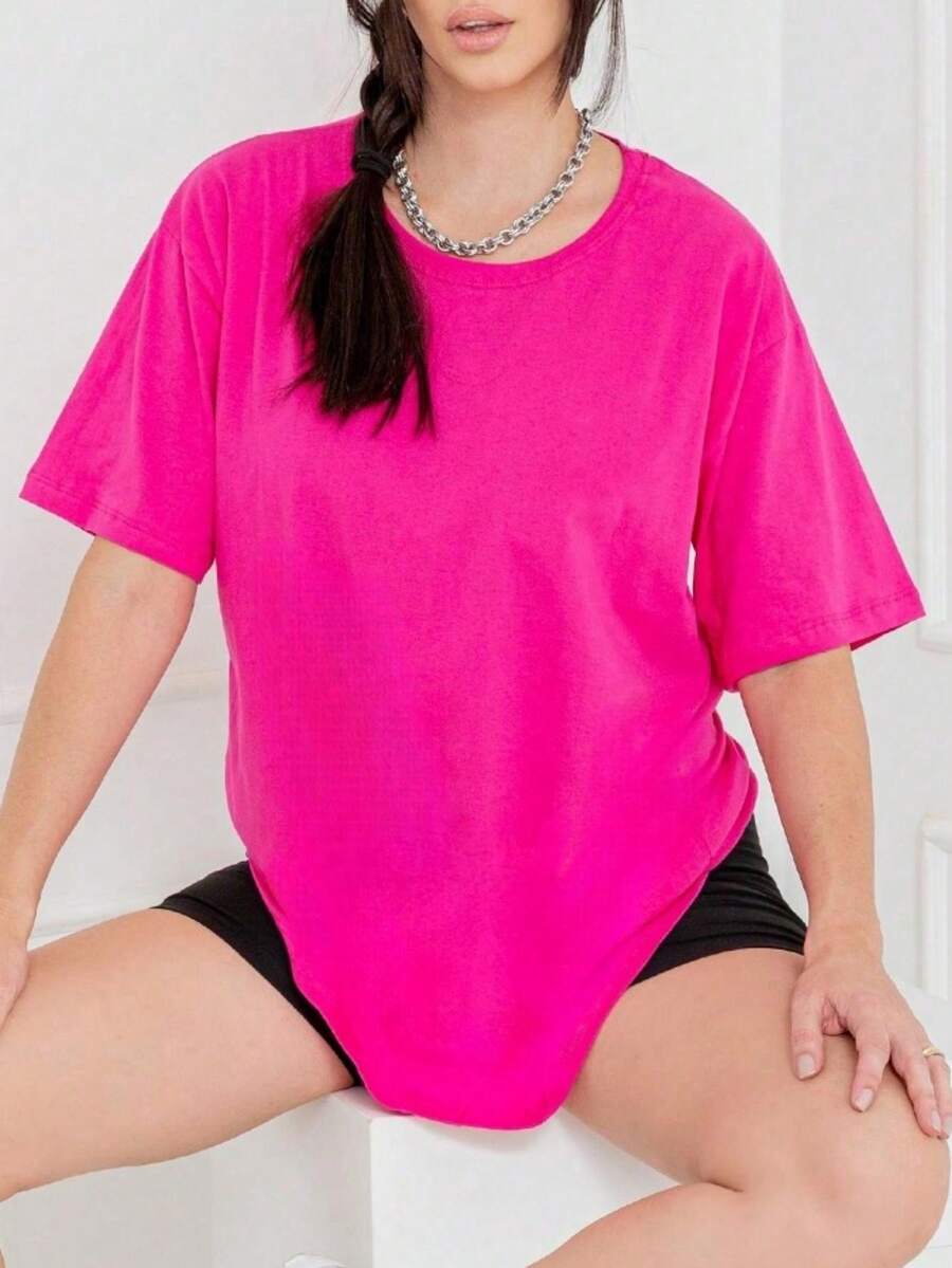 Women T-Shirts - 玫紅色 - 查看 1