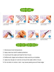 Full Wrap Nail Polish Stickers 1 Sheet 14 Stickers Self-Adhesive Gel Nail Wraps Waterproof Long-Lasting 3D Fashionable Nail Strips DIY Nail Art Decorations For Women Girls Home Celebrations Dances Parties Holidays Travel Quick Manicure Green Jumping Color