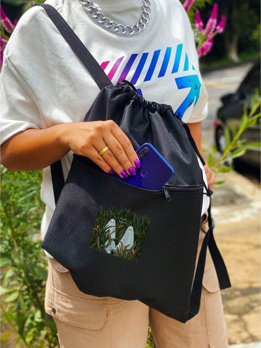 Men Tote Bags - 黑色 - 查看 1