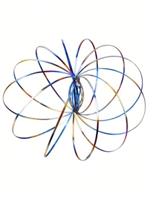 1 Đồ chơi cánh tay vòng xoay Flow Ring, Vòng tay đồ chơi vòng ma thuật Vòng tay lò xo động học, Vòng tay Kinetic Flow 3D Đồ chơi cánh tay Slinky Vòng quay huyền bí, Đạo cụ khiêu vũ tiệc mát mẻ tương tác đa giác quan (Một số bộ phận được gửi ngẫu nhiên) - Nhiều màu - Xem 7