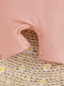 Baby Mädchen Sommerkleidung, gerüschter Ärmel, floraler Muster-Romper, Mehrfarbig