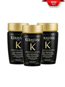 Kérastase 卡诗 (Kerastase) [旅行装] Chronologiste 赋活洗发露 80ml*3，滋养秀发和头皮的必备洗发露。蕴含透明质酸和维生素E，焕活秀发和头皮，适合暗哑、干燥、脆弱和敏感发质。 - 80ml*3/240ml - 查看 9