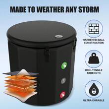 100cm Round Ice Bath Cold Plunge Tub | Inflatable Ice Bath Tub For Athletes | Water Chiller Compatible| Long-Lasting Insulation | 125 Gallon Cold Bath Tub For Cold Water Therapy With Lid | Outdoor & Indoor - màu đen - Xem 3