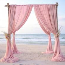 1pc, Vải tuyn trang trí nền vòm cưới Vải voan Dusty Rose Vải voan Rèm cửa Lễ cưới Tiệc chiêu đãi Đồ trang trí Rèm cửa Tiệc sinh nhật Đồ dùng Lễ Tiệc chiêu đãi Treo tường Quà tặng tốt nhất, Trang trí đám cưới, Trang trí nhà cửa, Trang trí phòng Quà tặng tiệc Cô dâu - Nhiều màu - Xem 1