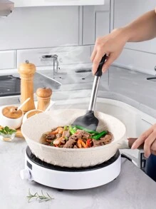 Silicone Kitchen Cooking Utensil Set, 43 Pcs Spatula Set With Stainless Steel Handle, Non-Stick Heat Resistant - Best Cookware Set-(Black) - Black - View 7