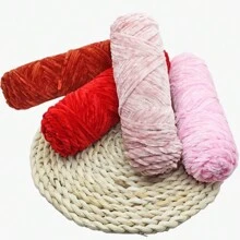 QJH 1pc/2pcs Velvet Chenille Yarn, Soft & Warm Hand Woven Yarn Thread, Perfect For DIY Crochet And Knitting Creative Projects, Ideal For Weaving Scarves, Blankets, Hats, Sweaters