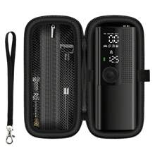 ALKOO 可攜式輪胎充氣器套件，120 PSI空氣壓縮機迷你自行車輪胎泵充氣器組織收納箱，適用於UABRLA / For Acpatur / For Woowind LP1 / For Powools，空氣管軟管收納袋（僅限袋子），工具袋，工具箱 - 黑色 - 查看 1