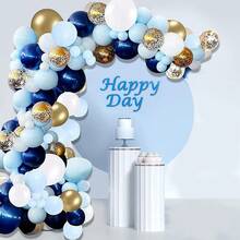 Bộ vòng hoa bóng bay Macaron màu xanh, Vòm bóng cao su bằng kim loại màu vàng, Trang trí tiệc cưới sinh nhật - Nhiều màu - Xem 5