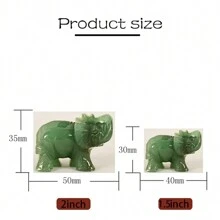 1 pieza de Jade verde natural tallada a mano, escultura de elefante tallada en Jade aventurina verde, figurnia de elefante de Jade natural, decoración de artesanía de cristal natural de elefante