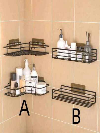 1pc Bathroom Shelf For Corner, Outdoor Organizer Cabinet Rack, Bathroom Kitchen No-Drill Triangle Storage Rack Bathroom Accessories