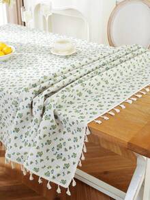 1 Khăn trải bàn hình chữ nhật in hoa màu xanh Ditsy, dùng cho bàn cà phê/tủ giày/tủ đầu giường, vỏ chống bụi cho trang trí nhà kiểu nông thôn, thích hợp cho các bữa tiệc/bữa tối/tiệc sinh nhật/cắm trại/dã ngoại/vườn/nhà hàng phương Tây/khách sạn/trang trí bàn trang điểm - Nhiều màu - Xem 1